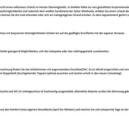 Horsatal 19, App 3 Apartment Wenningstedt-Braderup